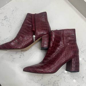 Snake skin booties